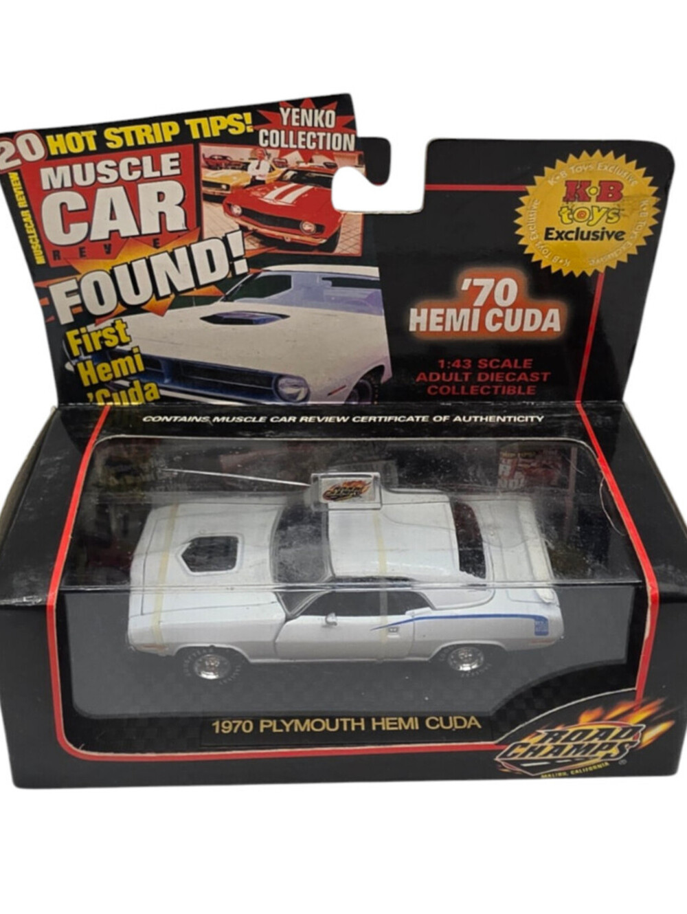 Road Champs - '70 Plymouth Hemi Cuda - KB Toys Exclusive - DieCast - 1:43 Scale